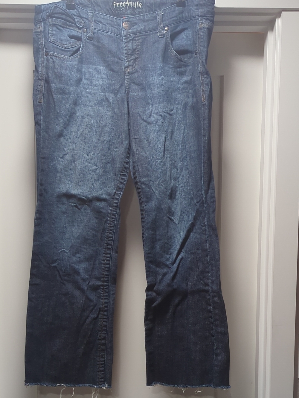 Freestyle Dark Blue Straight Leg Jeans